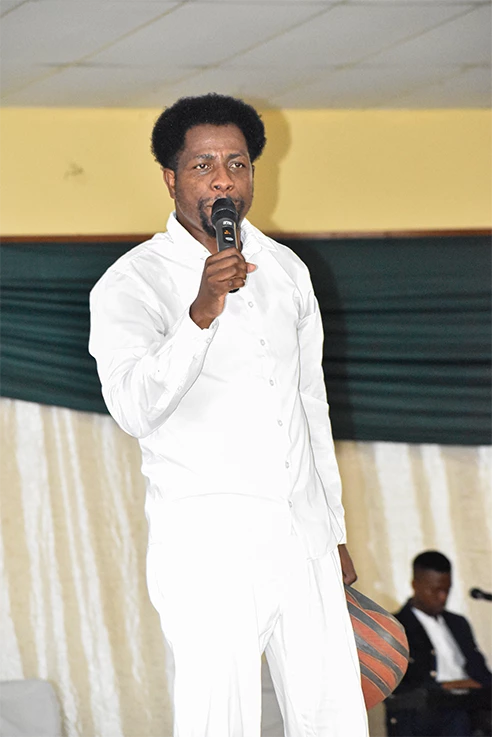 Prophet entering the church